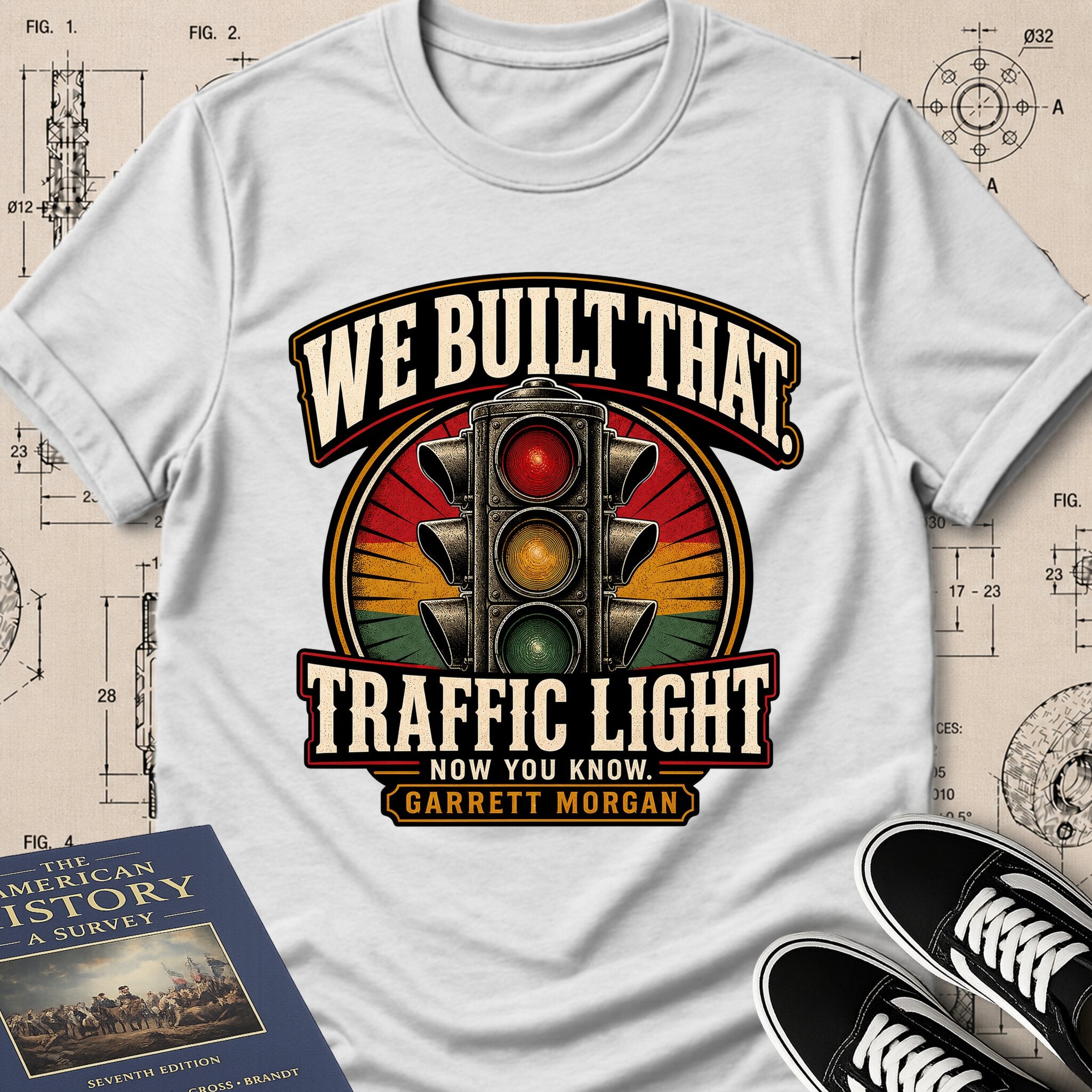 Garrett Augustus Morgan — Traffic Signal — We Built That T-Shirt | Buillth