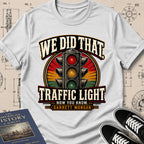 Garrett Augustus Morgan — Traffic Signal archival badge t-shirt design, Buillth Never Forget collection